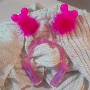DISNEY Parks Vintage pink Mickey/Minnie light up headband